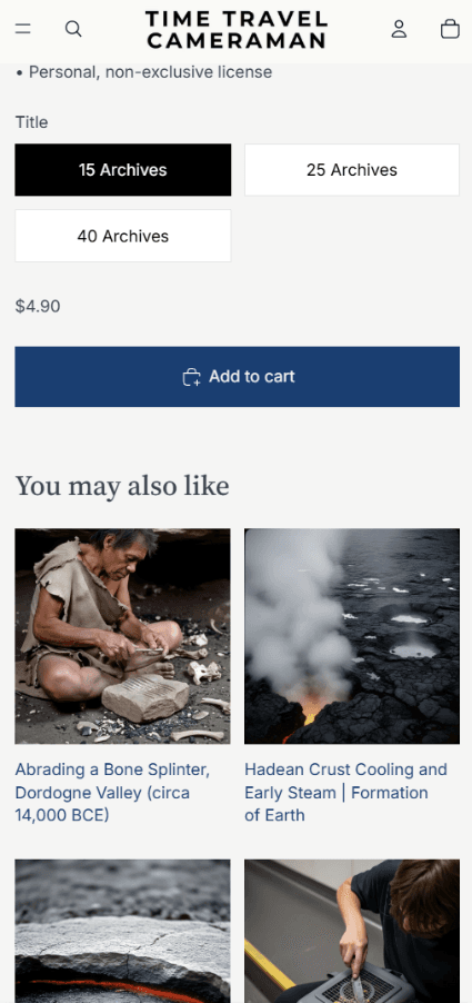 Time Travel Cameraman product page